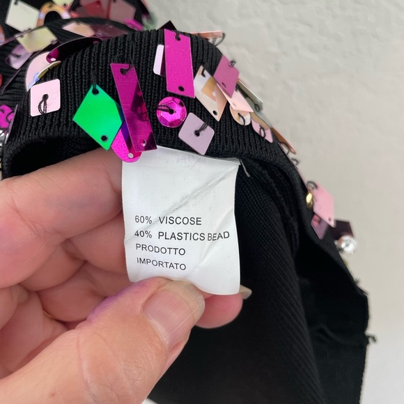 Vintage Y2K Sequin Knit Halter Neckline Top Size Small - Picture 8 of 12